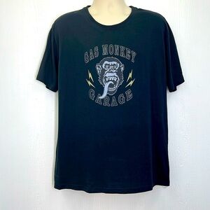 Gas Monkey - Gas Monkey Lightning Graphic Black Short Sleeve T Shirt Size XL
